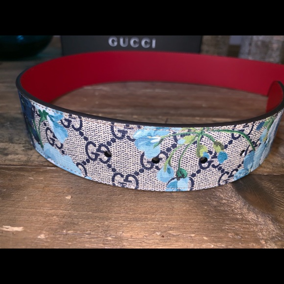 Gucci Supreme Blooms GG Logo Belt w/Tiger Buckle - Picture 7 of 8